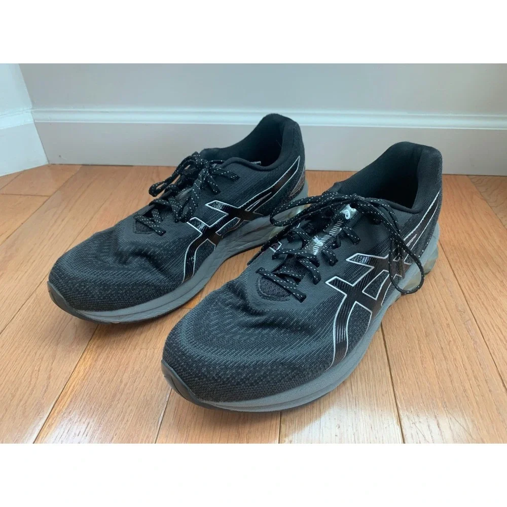 ASICS Gel Running Shoes Mens Size 11 Gray Black Athletic FlyteFoam 1201A631